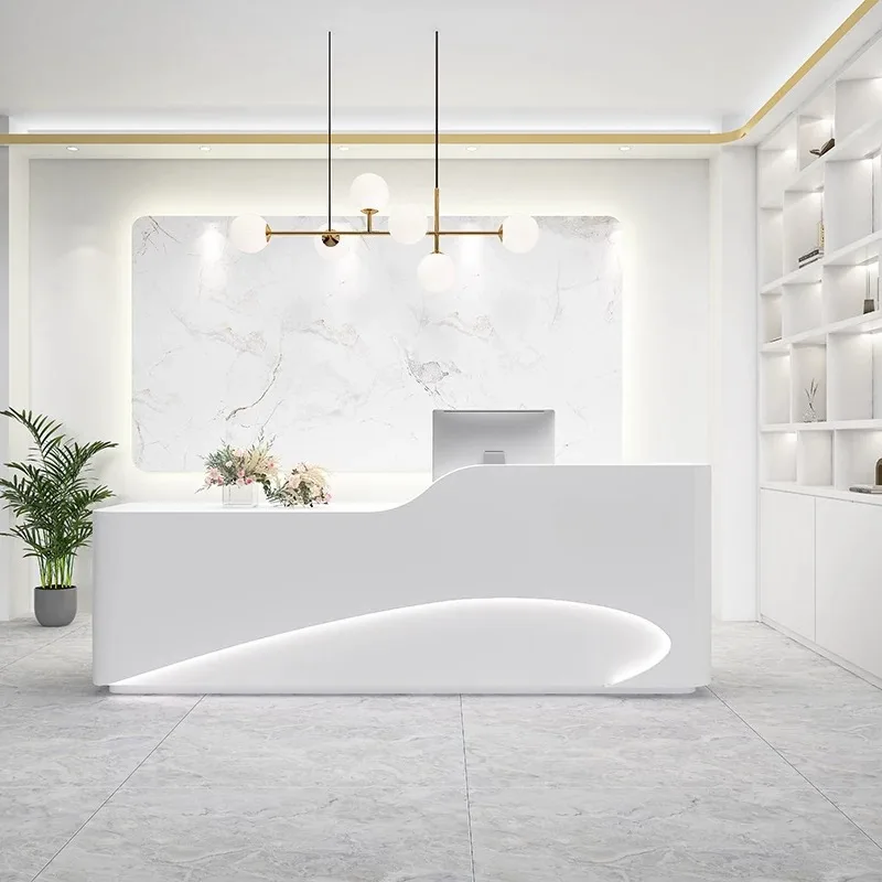 Office Furniture Store - 현대적인 미니멀리스트 의류 매장 바 카운터
