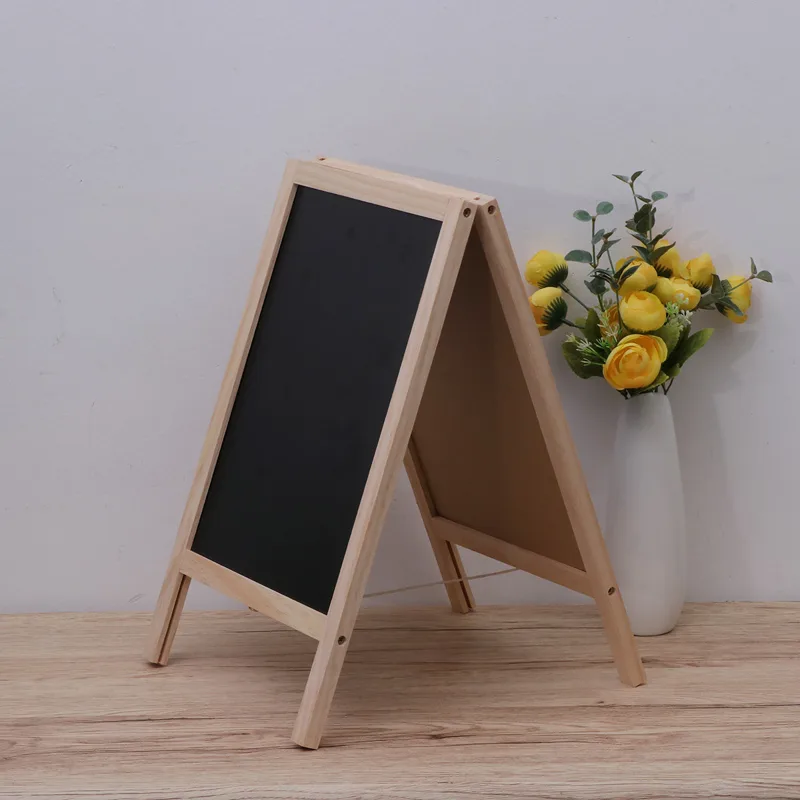 Whiteboard Easel Tripod - 1세트 25x40cm 미니 나무 삼각대 칠판