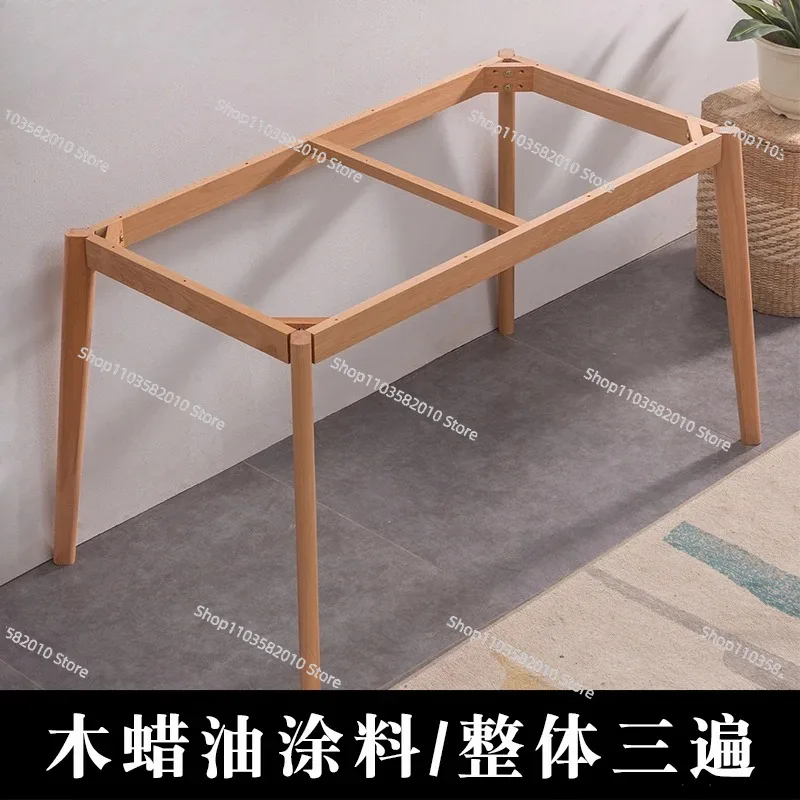 Office Furniture Plus - 사각형 원목 테이블, 두꺼운 원목 프레임,