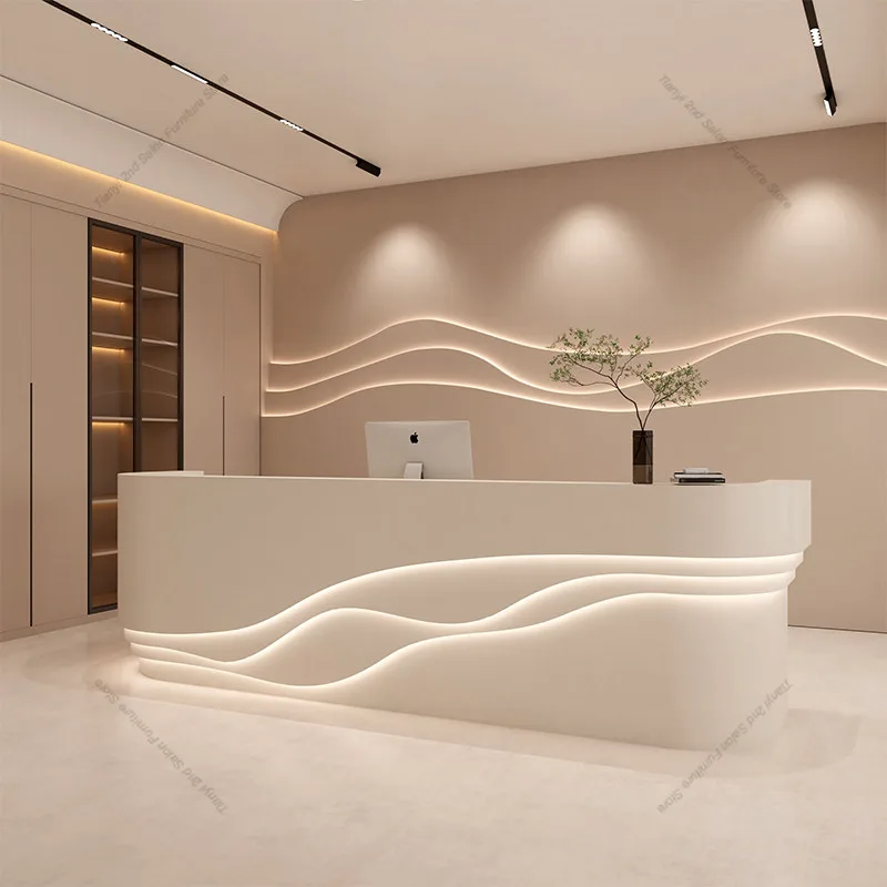 Office Furniture Store - 북유럽 크림 스타일 계산대 모던 심플