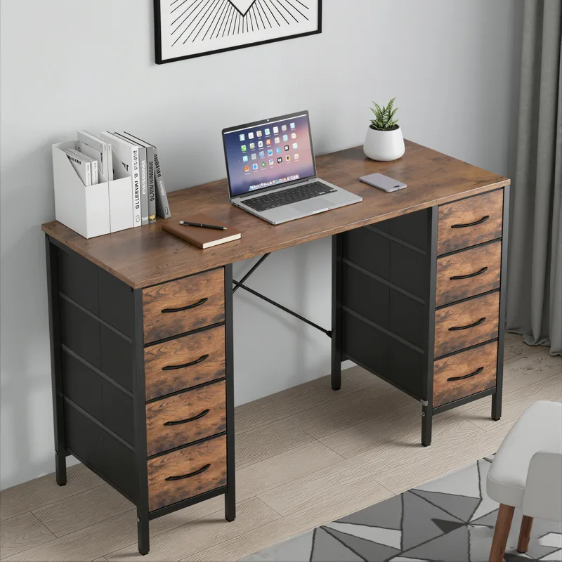 Office Furniture For Sale - JHK 47인치 컴퓨터 책상(8개의 패브릭 서랍