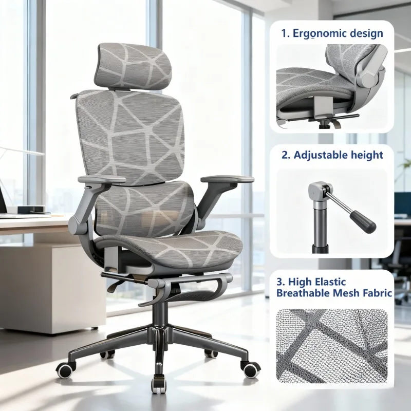 Office Furniture Zone - 에어 타이탄 풀 메쉬 오피스 컴퓨터