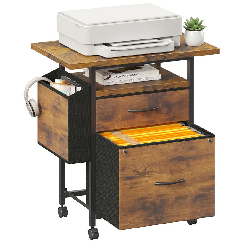 JHK 이동식 파일 캐비닛 (2개의 패브릭 서랍 포함) - Office Furniture For Sale 리뷰 및 가격