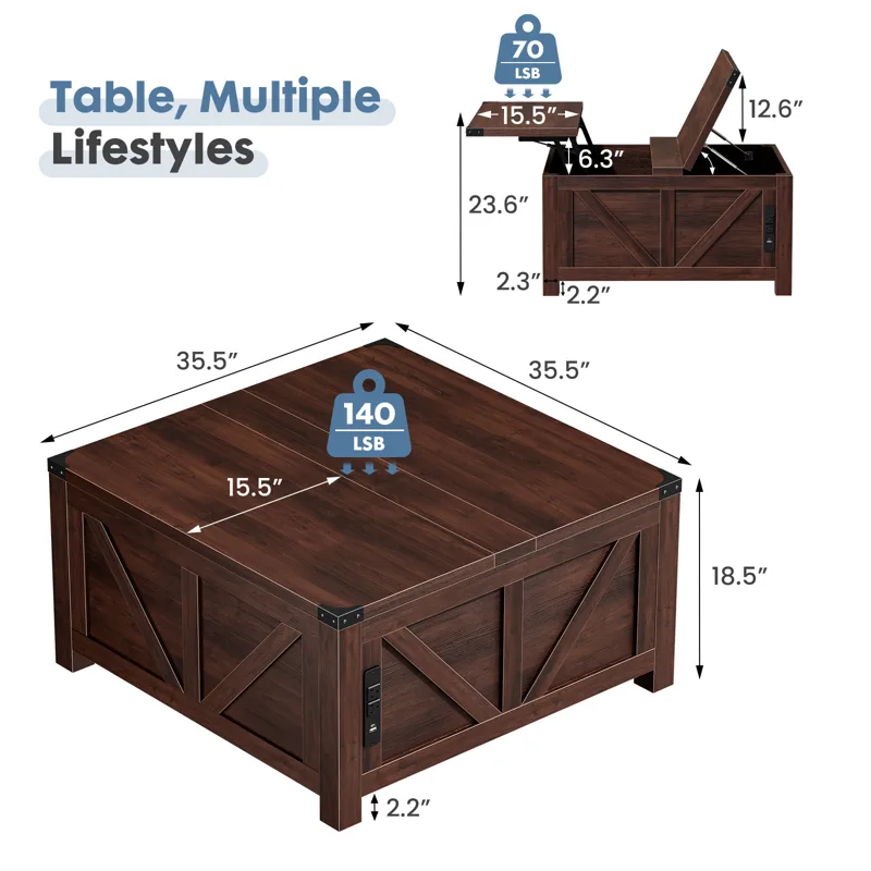 JHK 35.6인치 리프트탑 커피 테이블 (충전 스테이 - Office Furniture For Sale 리뷰 및 가격