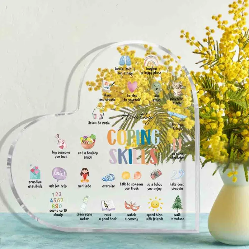 투명 하트 모양 아크릴 스탠드 코핑 스킬 목록 치료 사 - Office Furniture List 리뷰 및 가격