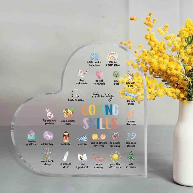 투명 하트 모양 아크릴 스탠드 코핑 스킬 목록 치료 사 - Office Furniture List 리뷰 및 가격