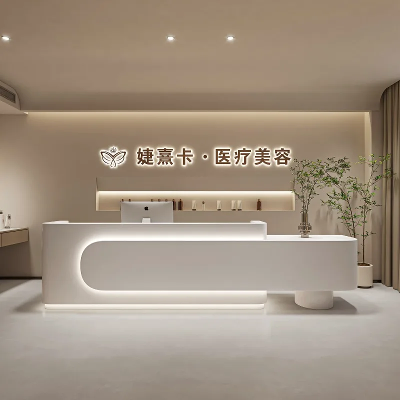 현대식 뷰티 살롱 접수 데스크 북유럽 크림 스타일 의류 - Office Furniture Store 리뷰 및 가격