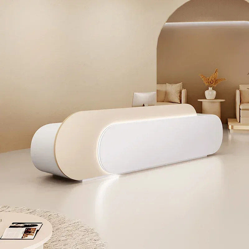 크림 스타일 뷰티 살롱 리셉션 데스크 네일 살롱 고급  - Office Furniture Store 리뷰 및 가격