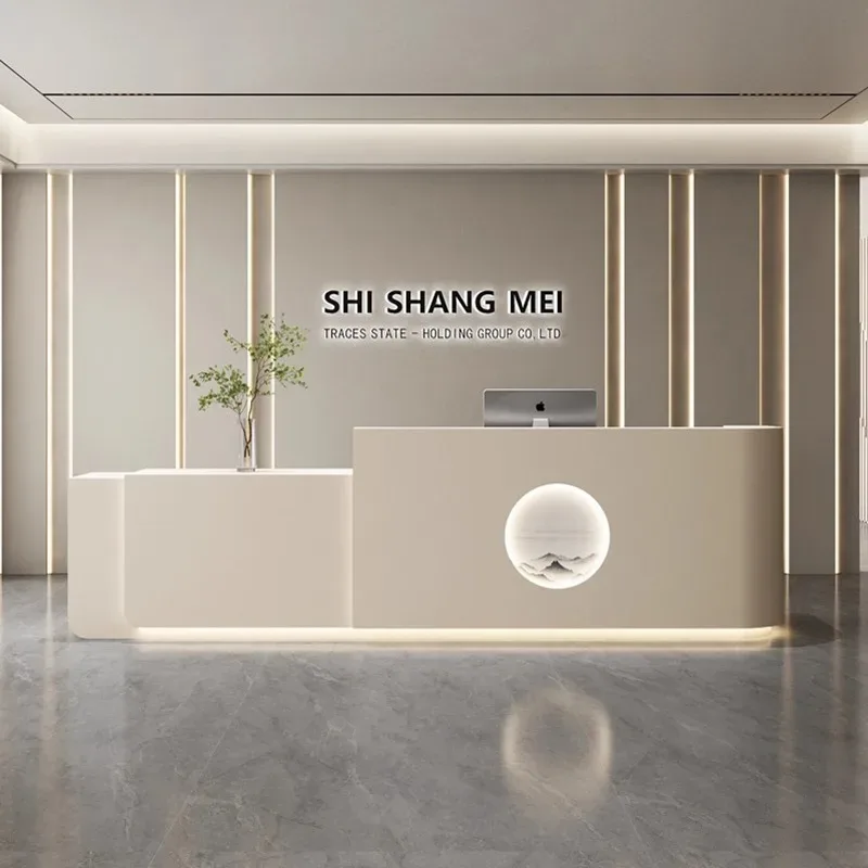북유럽 크림 스타일 리셉션 데스크 모던 럭셔리 의류 매 - Office Furniture Store 리뷰 및 가격