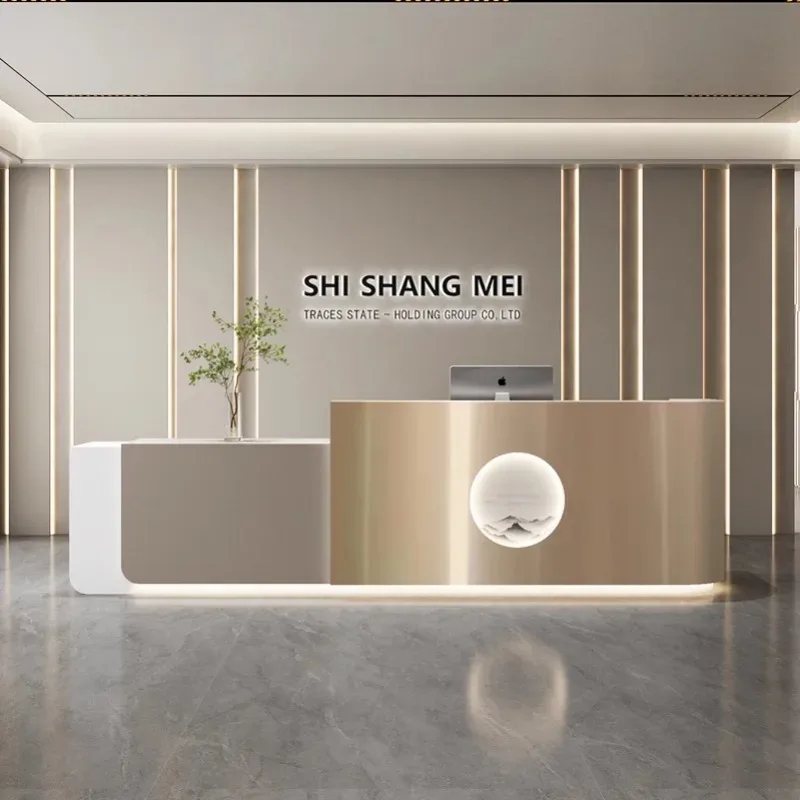 북유럽 크림 스타일 리셉션 데스크 모던 럭셔리 의류 매 - Office Furniture Store 리뷰 및 가격