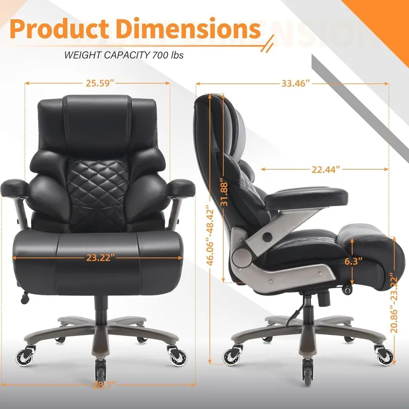 700lbs 대형 및 키 큰 사람들을 위한 사무실 의자 - Office Furniture Plus 리뷰 및 가격