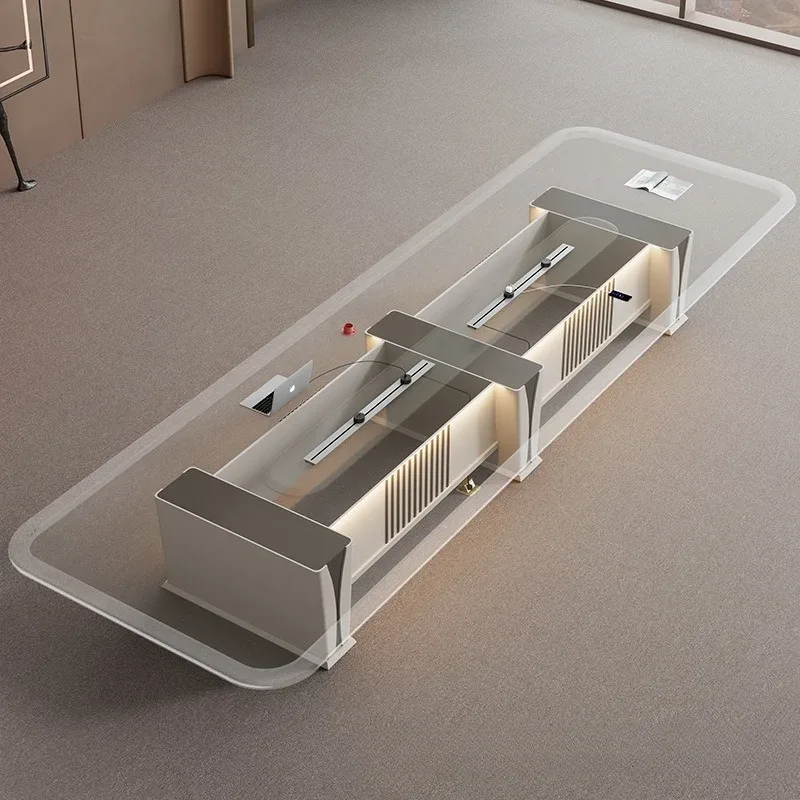 페인트 컨퍼런스 롱 테이블 라이트 럭셔리 프리미엄 그레 - Office Furniture List 리뷰 및 가격