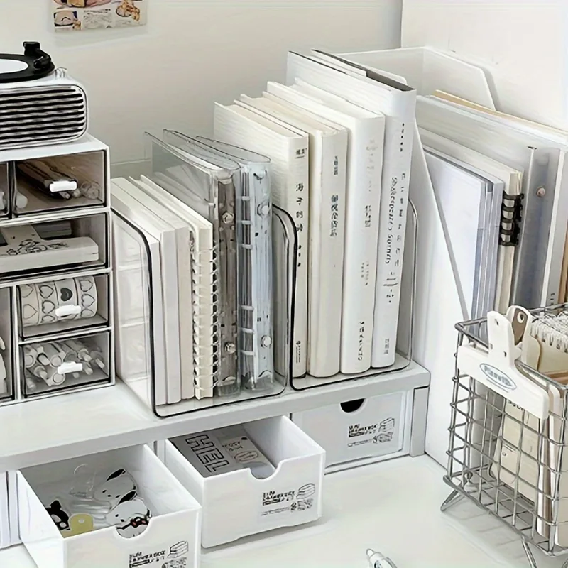 여러 개의 칸이 있는 1pc 플라스틱 책 스탠드 주최자 - Office Furniture For Sale 리뷰 및 가격