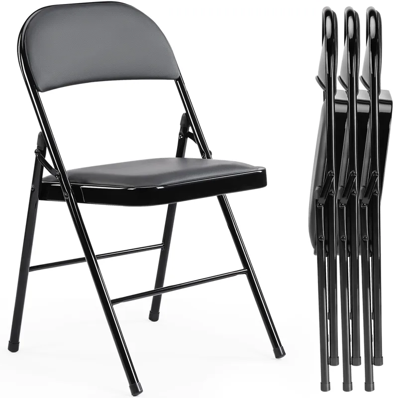 JHK 가죽 패딩 접이식 의자, 견고한 금속 거실 흔들 - Office Furniture For Sale 리뷰 및 가격