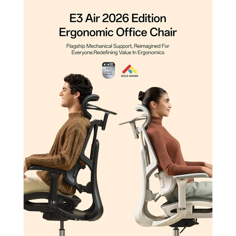 E3 에어 2026 인체공학 사무용 의자, 3존 요추  - Office Furniture Zone 리뷰 및 가격