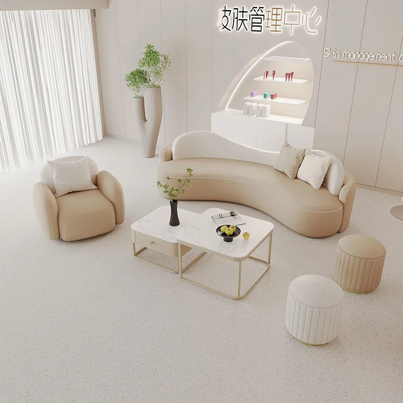 북유럽 크림 스타일 뷰티 살롱 리셉션 소파 현대 호텔  - Office Furniture Store 리뷰 및 가격